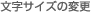文字サイズの変更